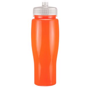 24 Oz. Contour Bottle w/ Push Pull Lid - Solid Colors