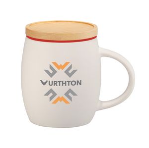 Hearth Ceramic Mug with Wood Lid/Coaster 15oz