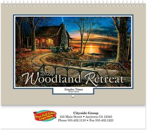 Full Colour Woodland Retreat Spiral Wall Calendar