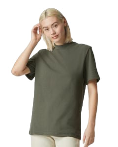 American Apparel Pique Mockneck Tee