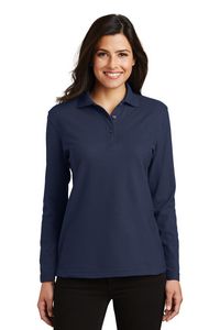 Port Authority® Ladies' Silk Touch™ Long Sleeve Polo Shirt