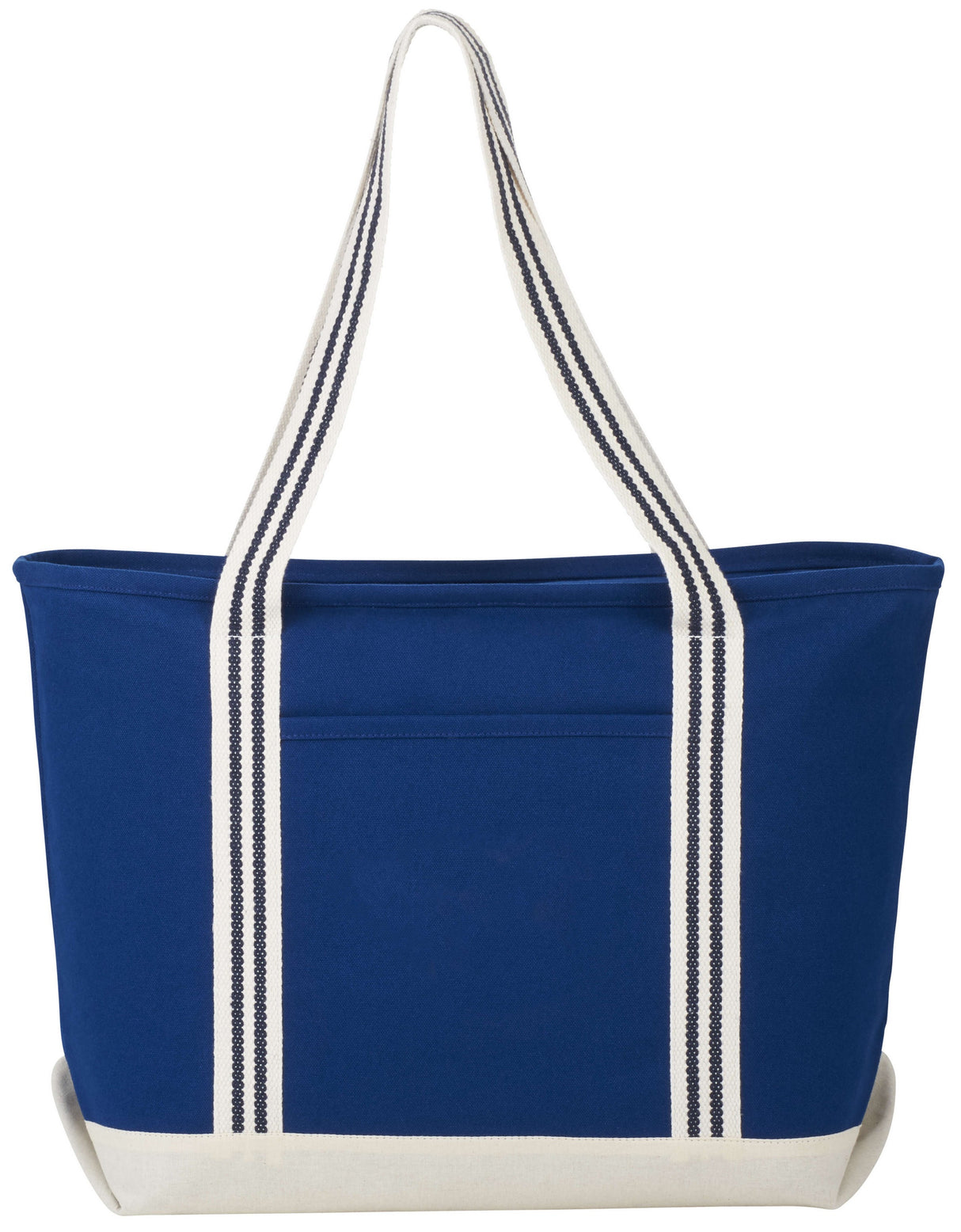Atlantic Stripe 20oz Cotton Zippered Boat Tote