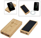 Bamboo 10,000mAh Solar/Wireless Powerbank