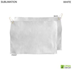 Microfiber Suede Shammy Golf Towel, 12x18, Nofold Grommet and Hook, Sublimated Edge to Edge 2 sides