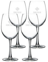 Durham, 19.5oz crystalline stemmed wine glass S/4 in a Noir black gift box