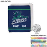 000560 Team Blanket in Plush Sherpa Faux Wool Lined Micro Mink, 50x60, Couch size, Sublimated