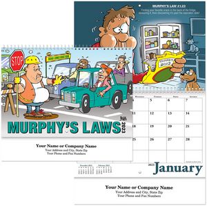 Murphy's Laws Spiral Wall Calendar