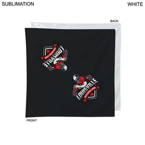 Colored Sublimated Bandana, 22x22, Sublimated Edge to Edge 1 side