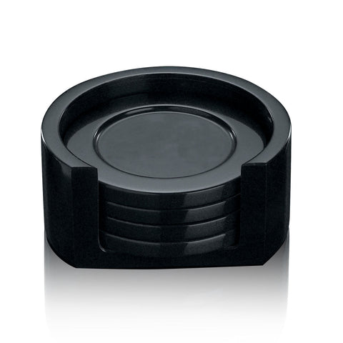 Black Marble Coaster Set