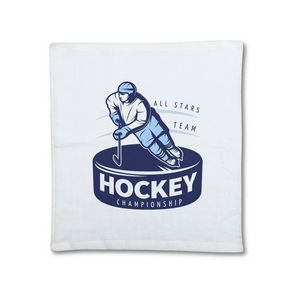 100% Cotton White Velour Rally Towel 15X18