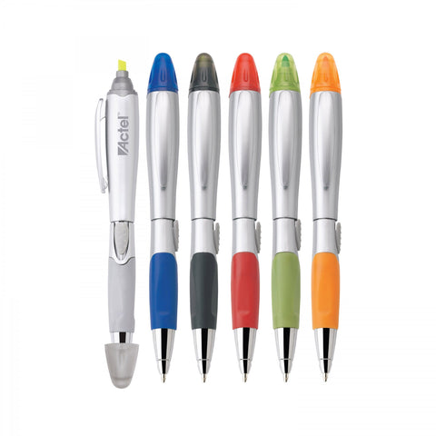 Silver Blossom Ballpoint Penhighlighter