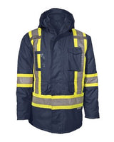 300 Denier Polyester Navy Blue Rain Jacket