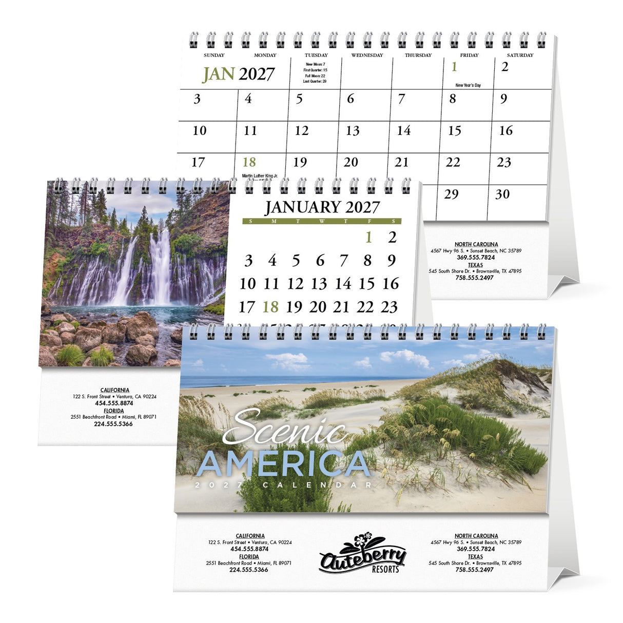 HotLine® Products Scenic America® Desk Tent Calendar