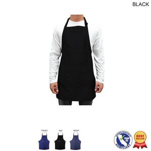Domestic made Twill Bib Apron, 25x28, 2 Pockets, Adjustable Neck, Blank Only