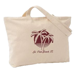 Zippered Cotton Canvas Tote 12 oz
