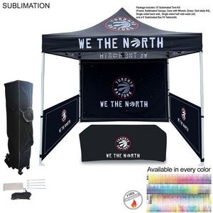 72Hr Fast Ship - Supreme Event Package, 10' Tent, Backwall, 2 Half sidewalls, 6' Box Fit Tablecloth