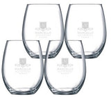 ~Veranda 15oz stemless wine S/4 in a Midnight box