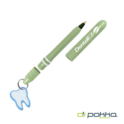 Pokka? Pocket Pen w/Dock & Chrome Keyring & Charm