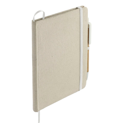 5'' x 7'' Organic Cotton Bound Notebook w/Pen