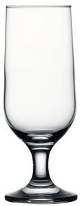 Capri 12oz stemmed beer clear glass - Etched