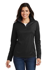 Port Authority® Ladies' Pinpoint Mesh 1/2-Zip Shirt