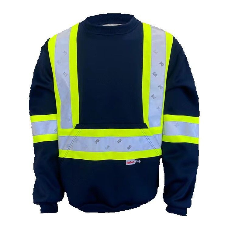 11 Oz. Navy Blue Polyester Microfleece Sweatshirt