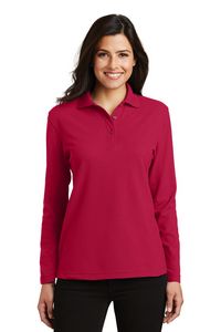 Port Authority® Ladies' Silk Touch™ Long Sleeve Polo Shirt
