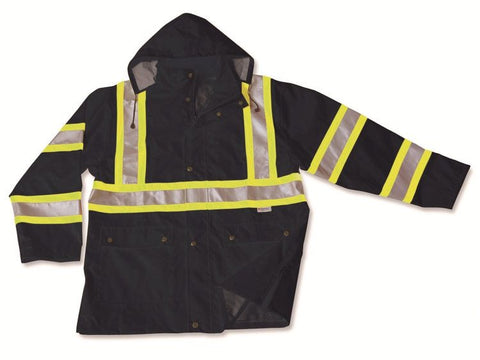300 Denier Polyester Black Rain Jacket