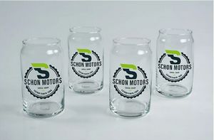 Full Colour Arc Can Shape Glass Gift Set Of 4