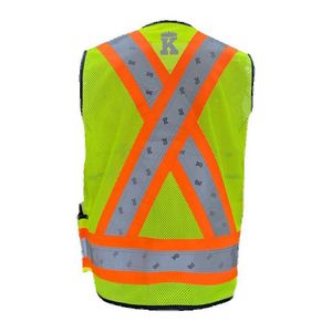 Lime Green/Orange/Silver Blank Back