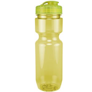 22 Oz. Translucent Bike Bottle w/ Flip Top Lid