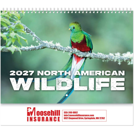 North America Wildlife Spiral Wall Calendar