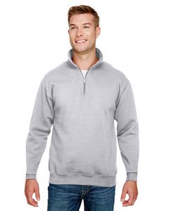 BAYSIDE Unisex USA Made Quarter-Zip Pullover Sweatshirt