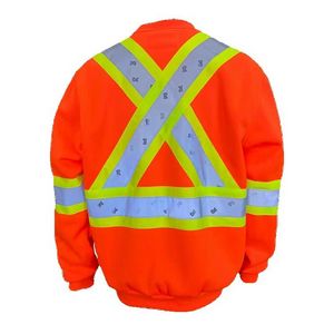 11 Oz. Orange Polyester Microfleece Crewneck Sweatshirt