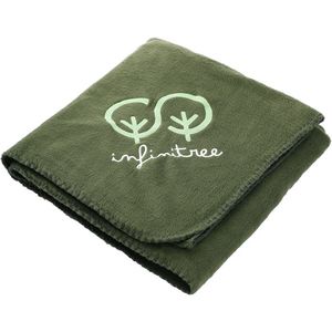 100% Recycled PET Fleece Blanket with RPET Pouch