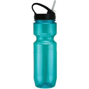 26 Oz. Translucent Jogger Bottle w/ Sport Sip Lid and Straw