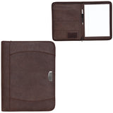 Zippered Notebook Portfolio: Brown: Brown