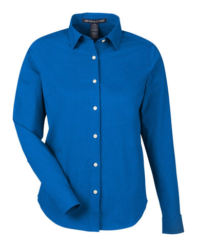 DEVON & JONES® Women's CrownLux Performance® Spencer Poplin Dress Shirt