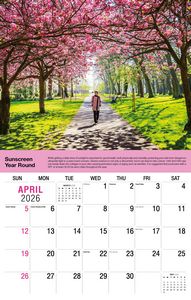 Galleria Wall Calendar 2026 Health Tips