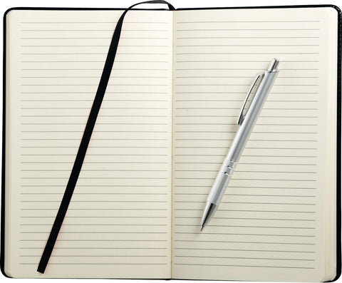 6'' x 8.5'' FSC® Mix Viola Bound Notebook with Pen