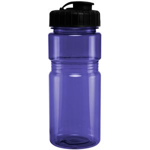 20 Oz. Translucent Recreation Bottle w/ Flip Top Lid