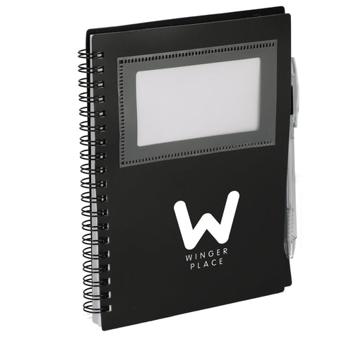 5'' x 7'' FSC® Recycled Star Spiral Notebook with Pen