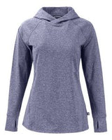 Cutter & Buck Adapt Knit Recycled Womens Heathered Hooded Pullover