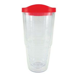 24ORBTMB Clear Tumbler/Red Lid