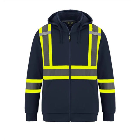 Infinity Adult Hi-Vis Full Zip Hooded Sweatshirt w/Detachable Hood