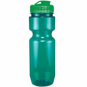 22 Oz. Translucent Bike Bottle w/ Flip Top Lid