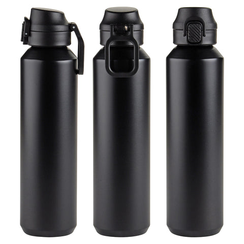Nexus 27 oz Recycled Aluminum Bottle with Flip-Top Lid and Carabiner