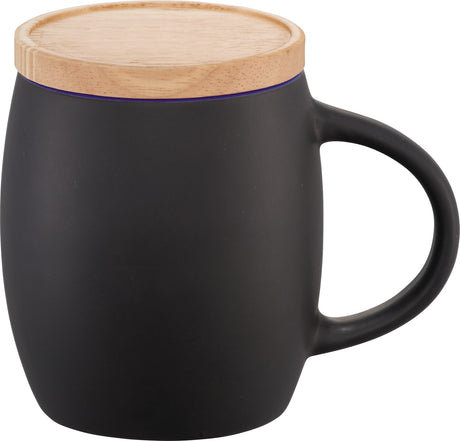 15 Oz. Hearth Ceramic Mug with Wood Lid/Coaster