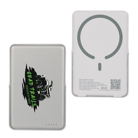 Slimline 5000mAh 20W PD Aluminum Power Bank with 15W Magnetic Wireless Charger
