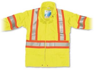 Lime Green Indura® Ultrasoft® Safety Parka Jacket